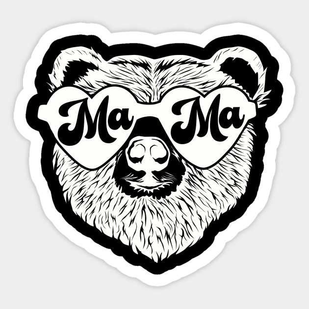 Groovy Mama Bear Mommy New Mom Mother's Day Baby Shower Sticker by SilverLake